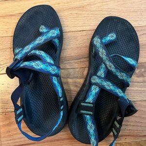 Chaco Sandals with Blue and Black Straps